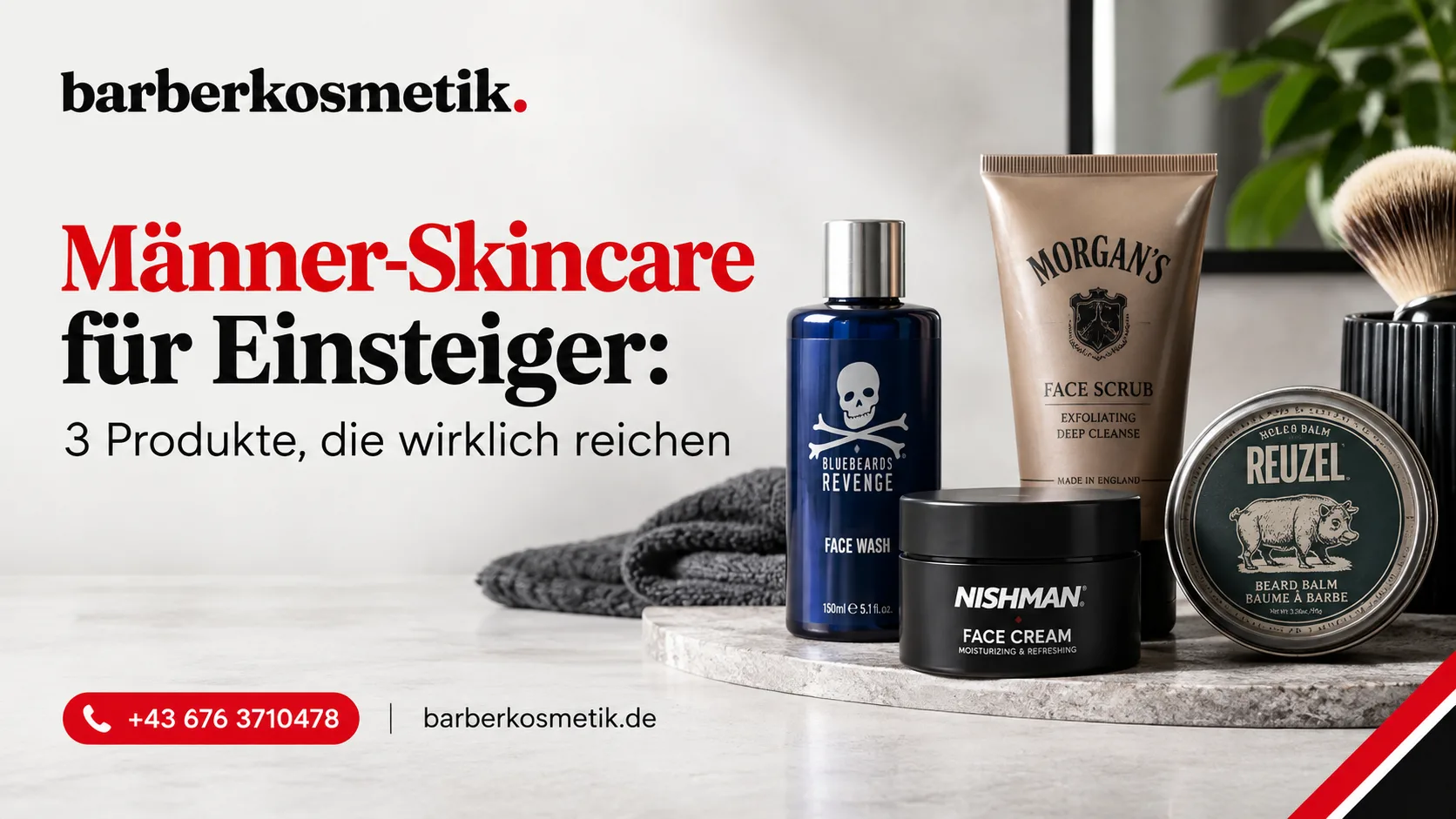 Männer-Skincare für Einsteiger: 3 Produkte, die wirklich reichen