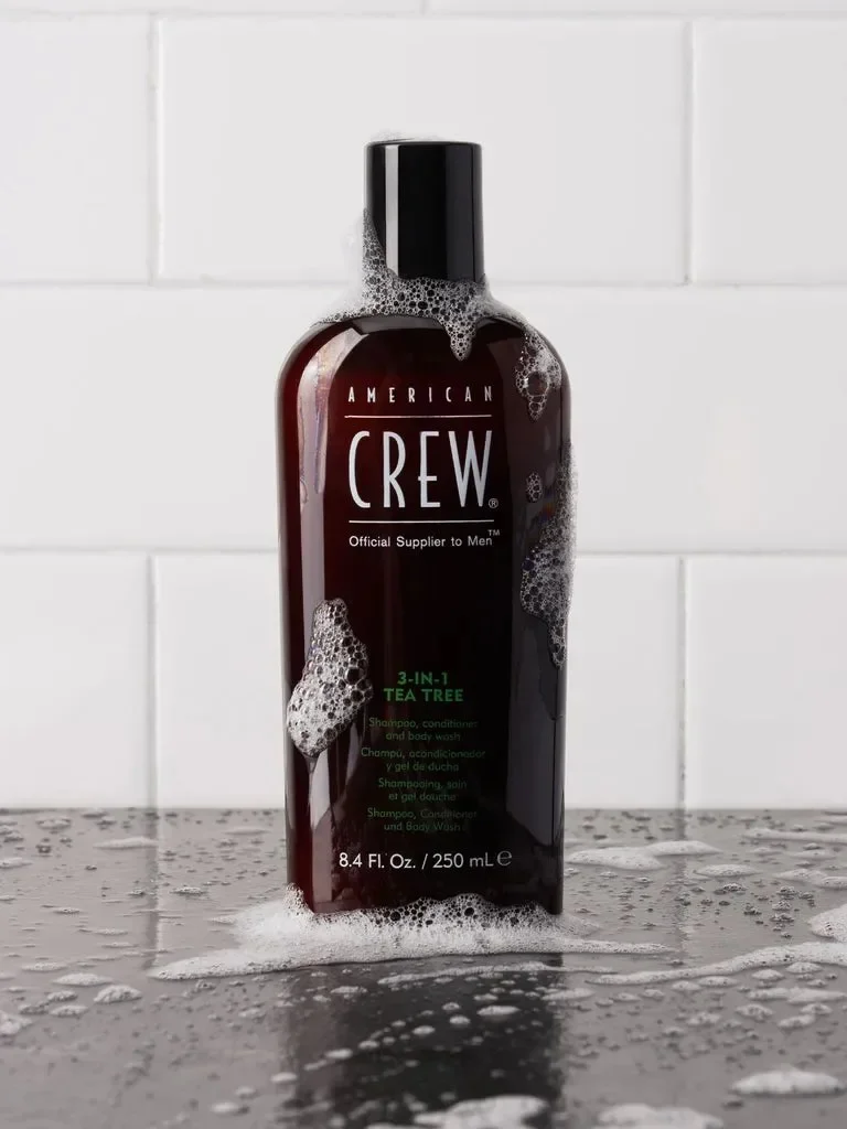 American Crew 3in1 Teebaum Shampoo, Conditioner, Duschgel, 1000 ml