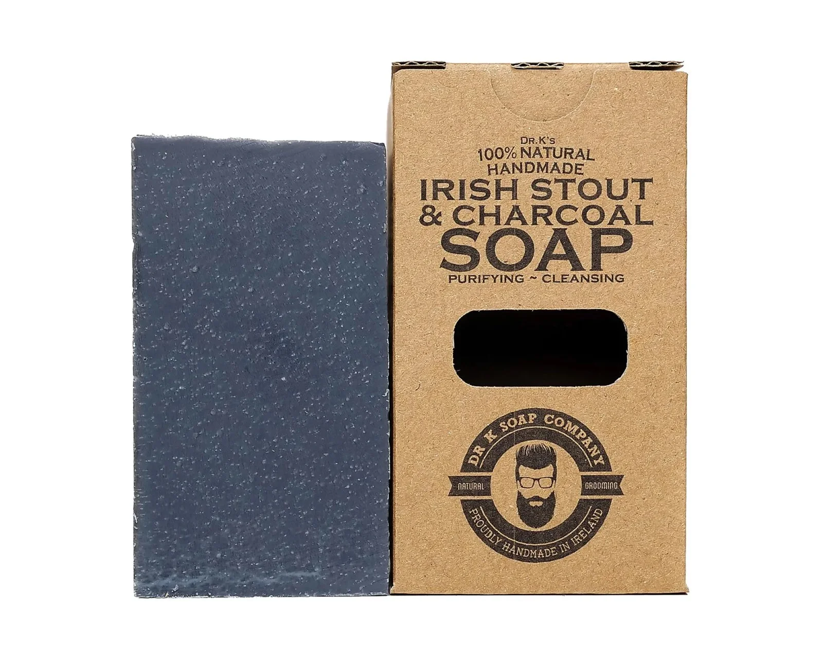 Dr K Soap Körperseife Irish Stout & Charcoal