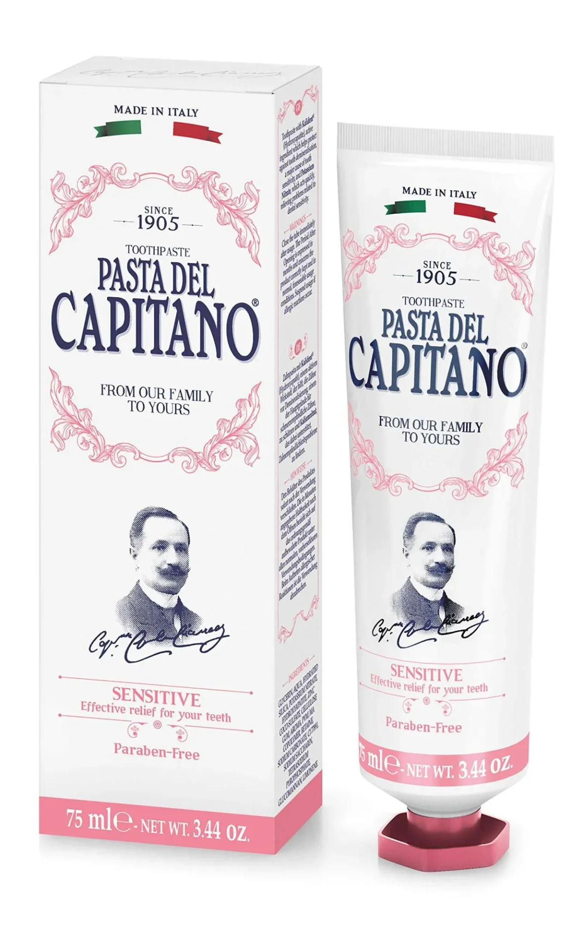 0375F02 Pasta Del Capitano 1905 Zahnpasta Sensitive 75 ml.