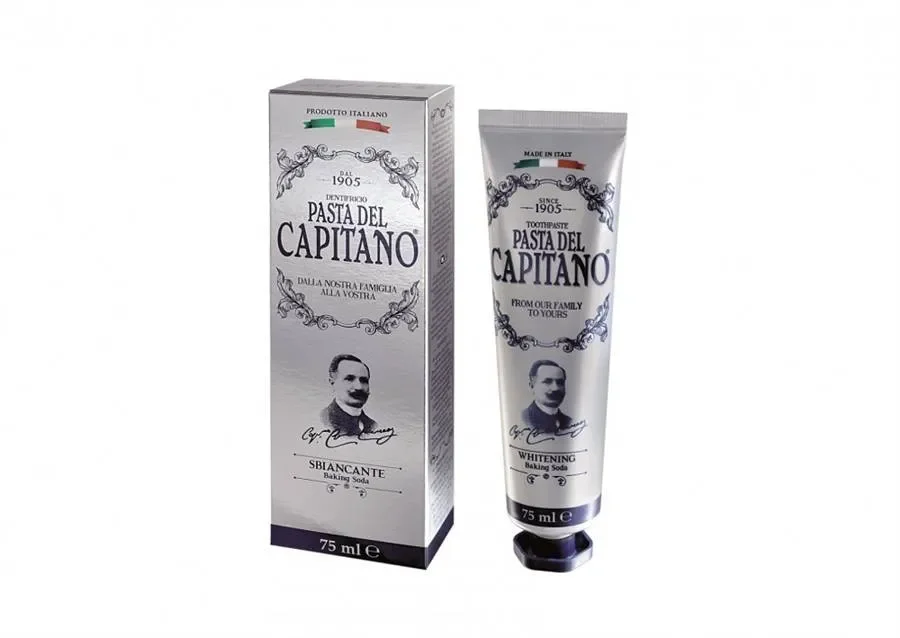 0379F01 Pasta Del Capitano 1905 Zahnpasta Whitening Backpulver 75 ml.