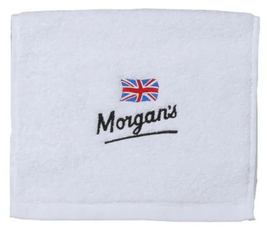 Morgan's kleines weißes besticktes Handtuch Small White Towel