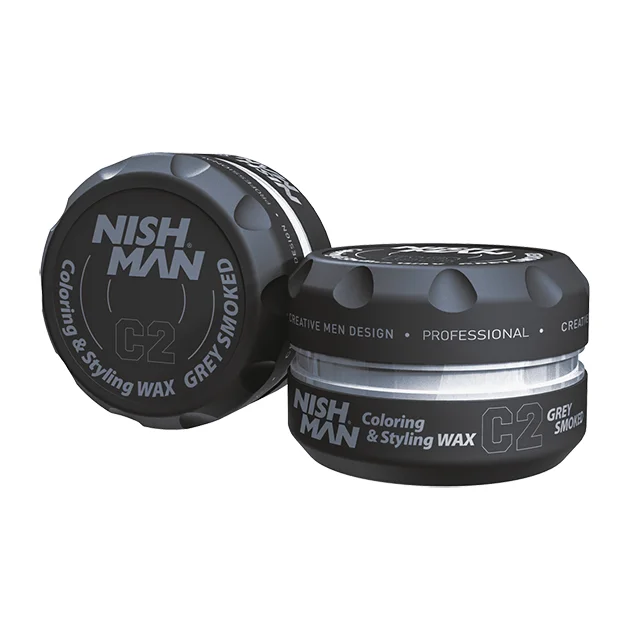 Nishman Haarwachs Hair Coloring Wax C2 Grey Smoked – 100g